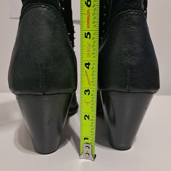 Dingo Ava Embroidered Studs Western Moto Boho Goth Leather Boots Size 9 Black - Picture 12 of 15